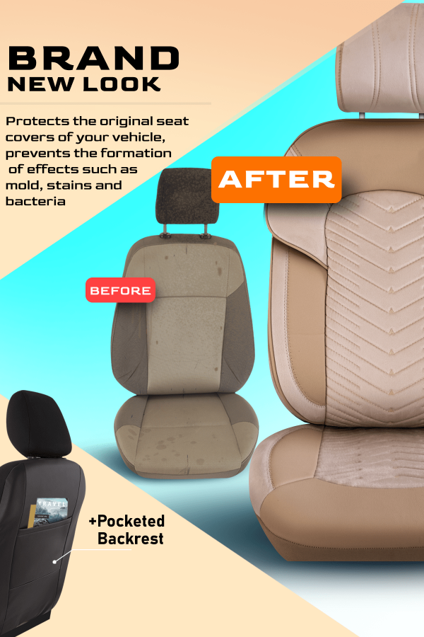 Panda Dubai Series Universal Car Seat Cover Beige Panda Seat Cover