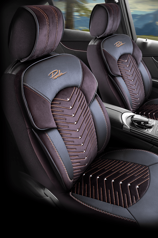 Panda Dubai Series Universal Car Seat Cover Orange Panda Seat Cover